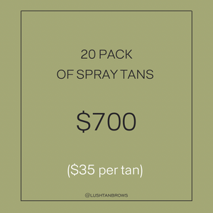20 PACK OF SPRAY TANS - 3 year expiry!