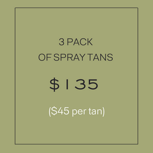 3 PACK OF SPRAY TANS - 3 year expiry!