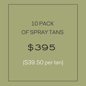 10 PACK OF SPRAY TANS - 3 year expiry!
